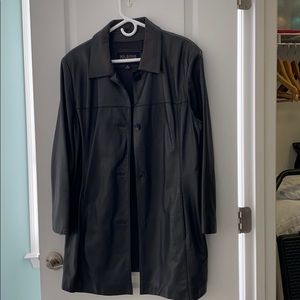 3 quarter length leather jacket